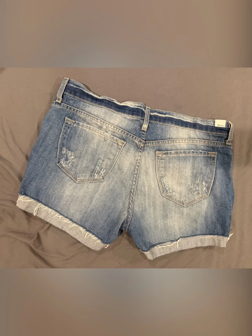 KanCan Distressed Blue Denim Cutoff Shorts